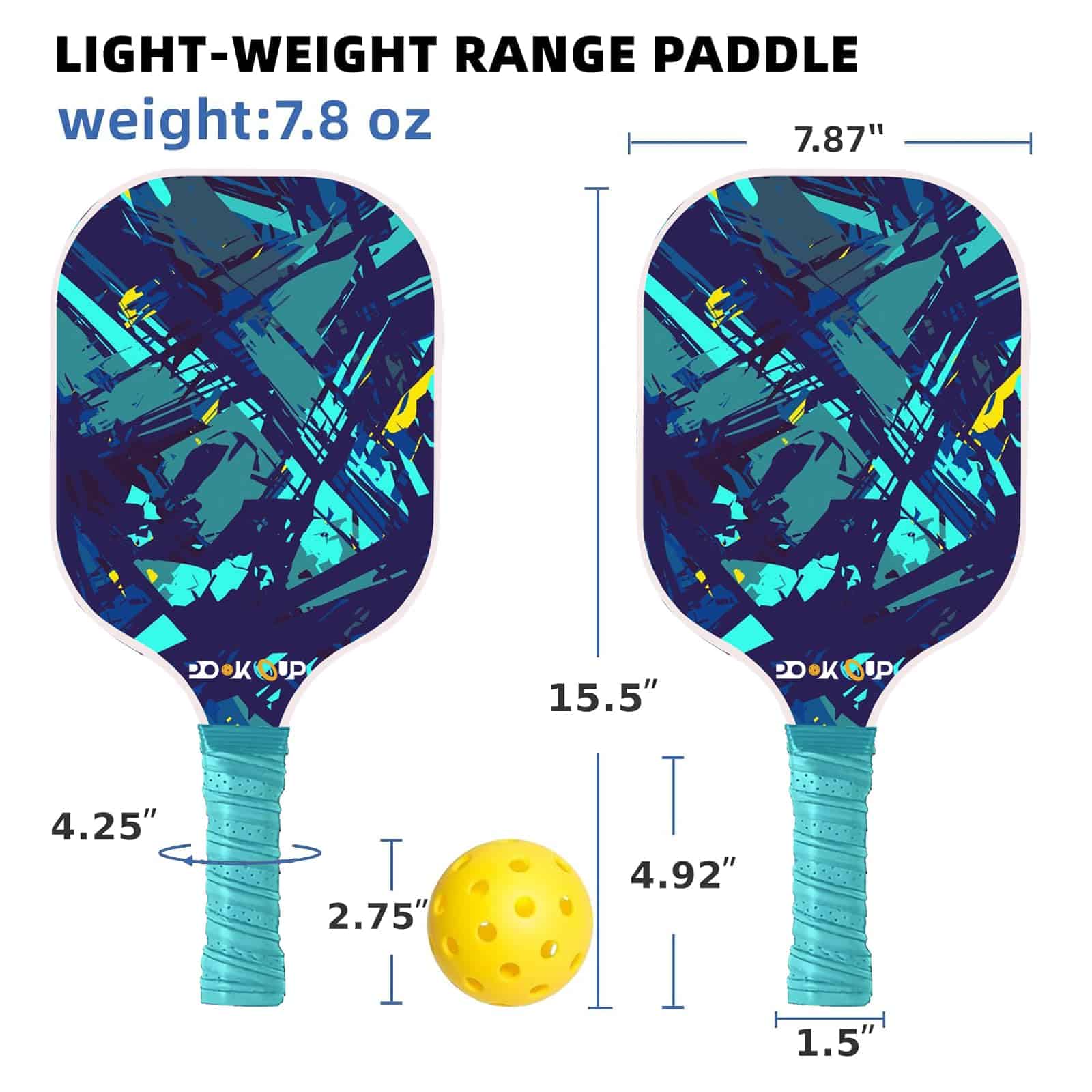 Conjunto de Pickleball de Fibra de Vidrio Premium POOK UP - - Imagen 5
