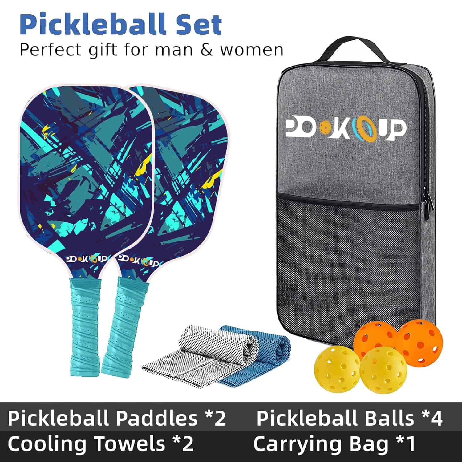 Conjunto de Pickleball de Fibra de Vidrio Premium POOK UP - - Imagen 6