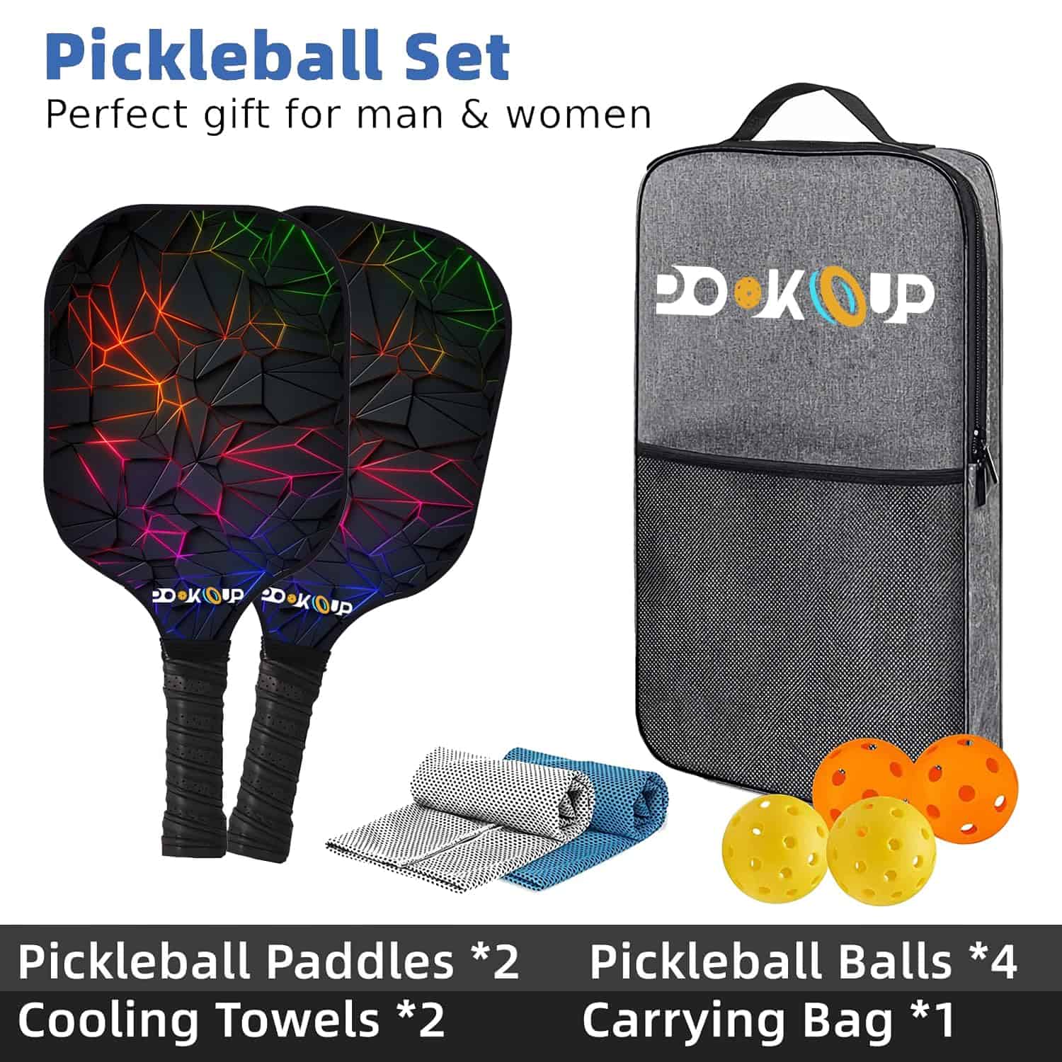 Set de Pickleball Premium POOK UP - Azul/Negro, Paquete de - Imagen 6
