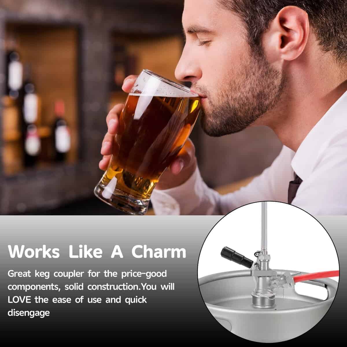 Cirwurie Keg Coupler, Sankey Keg Tap D System ID 5/16'' - Imagen 6