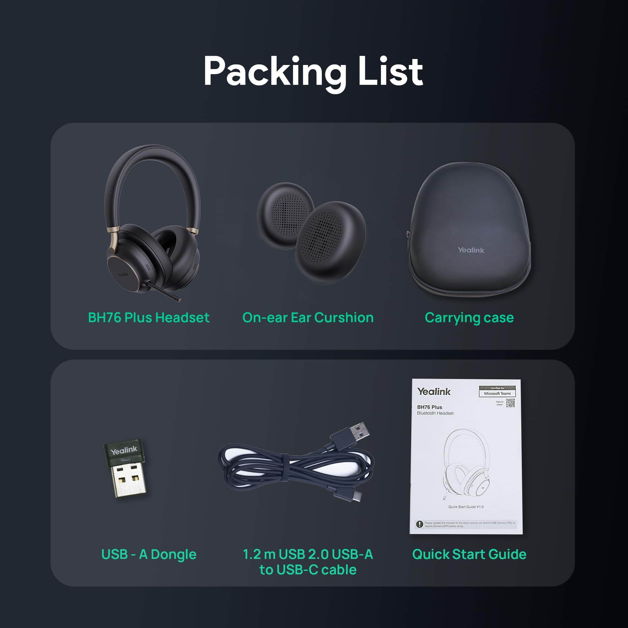 Audífono Bluetooth Yealink BH76 Plus, Auriculares - Imagen 7