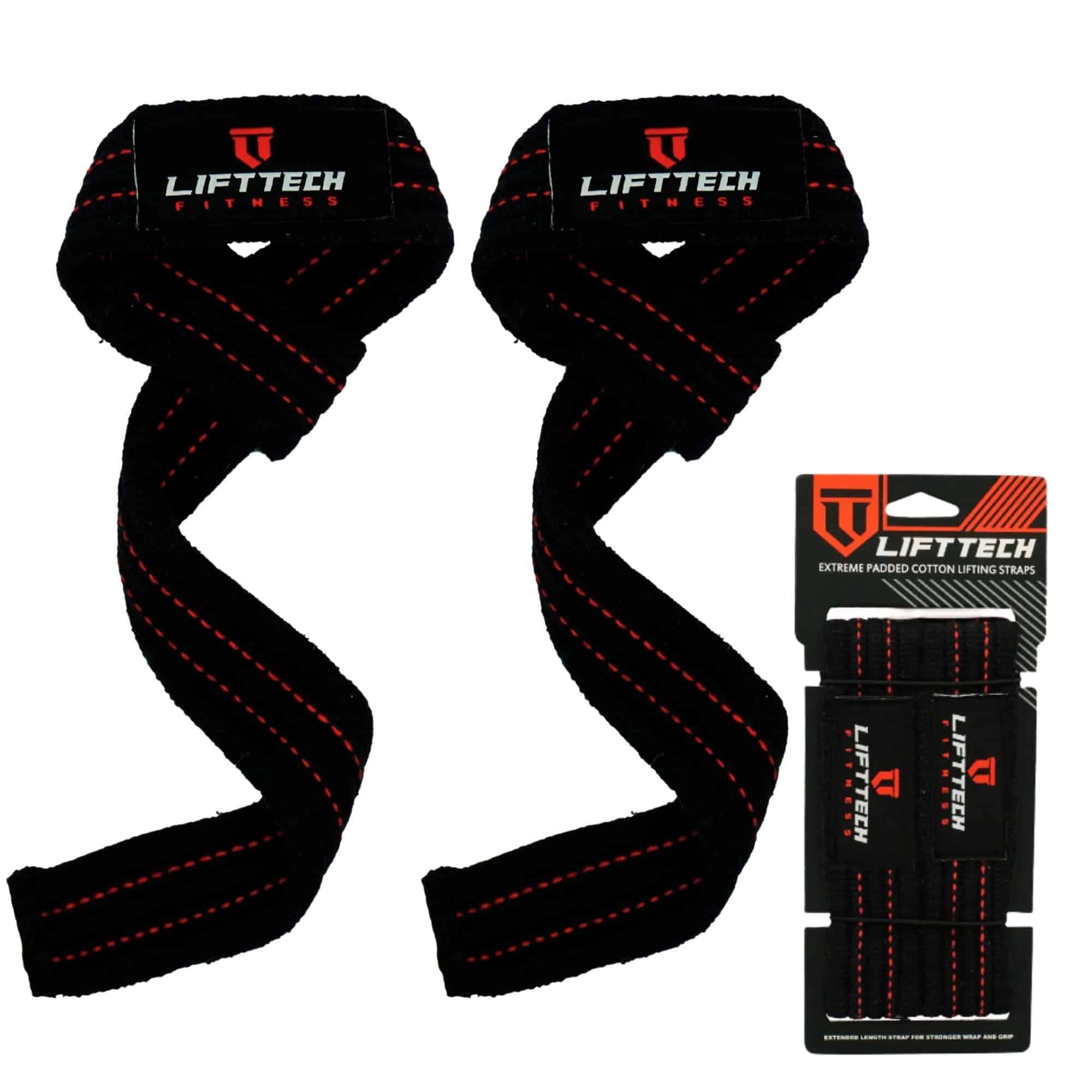 Lift Tech Fitness Extreme Padded Cotton Gym Straps para