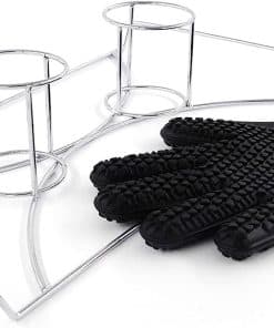 Soporte doble de cerveza para pollo LuxOrigins - Soporte