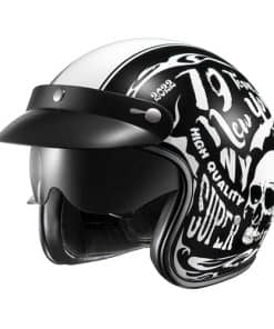 Casco Abierto Kyapra con Visera Solar, Visor de Burbuja y