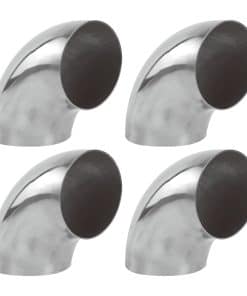 4PCS Codo de Acero Inoxidable 3" 90� Curvatura de Codo -