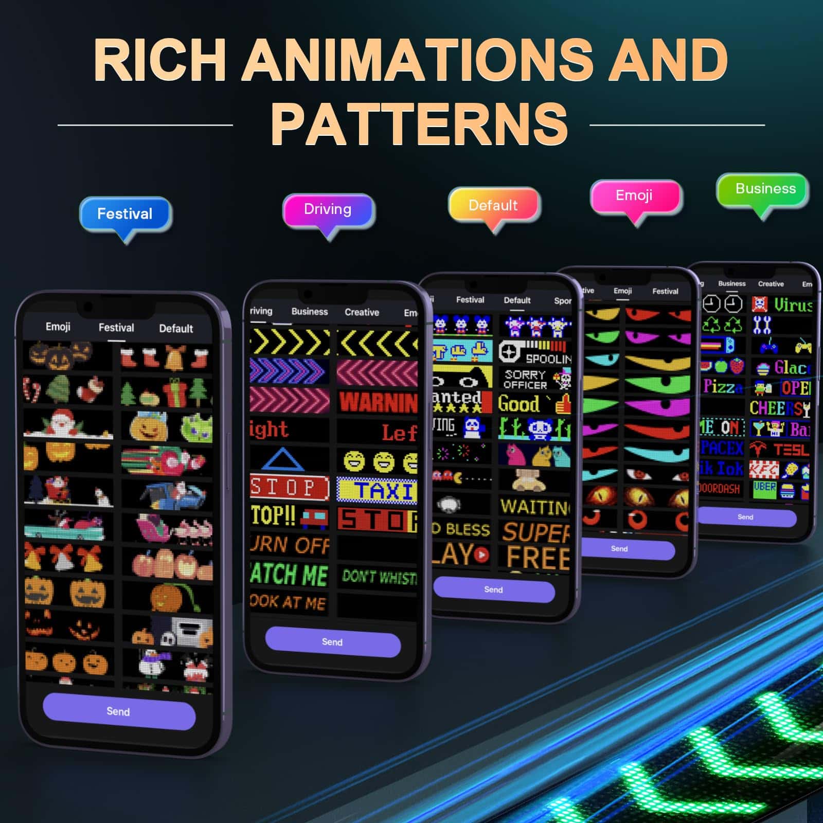 Tnuxey Luces de Ojos de Diablo para Autos, 15''x4'' Luces - Imagen 6