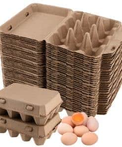SEUNMUK 50 Pack 12 Cell Empty Egg Cartons, Bandeja de Fibra