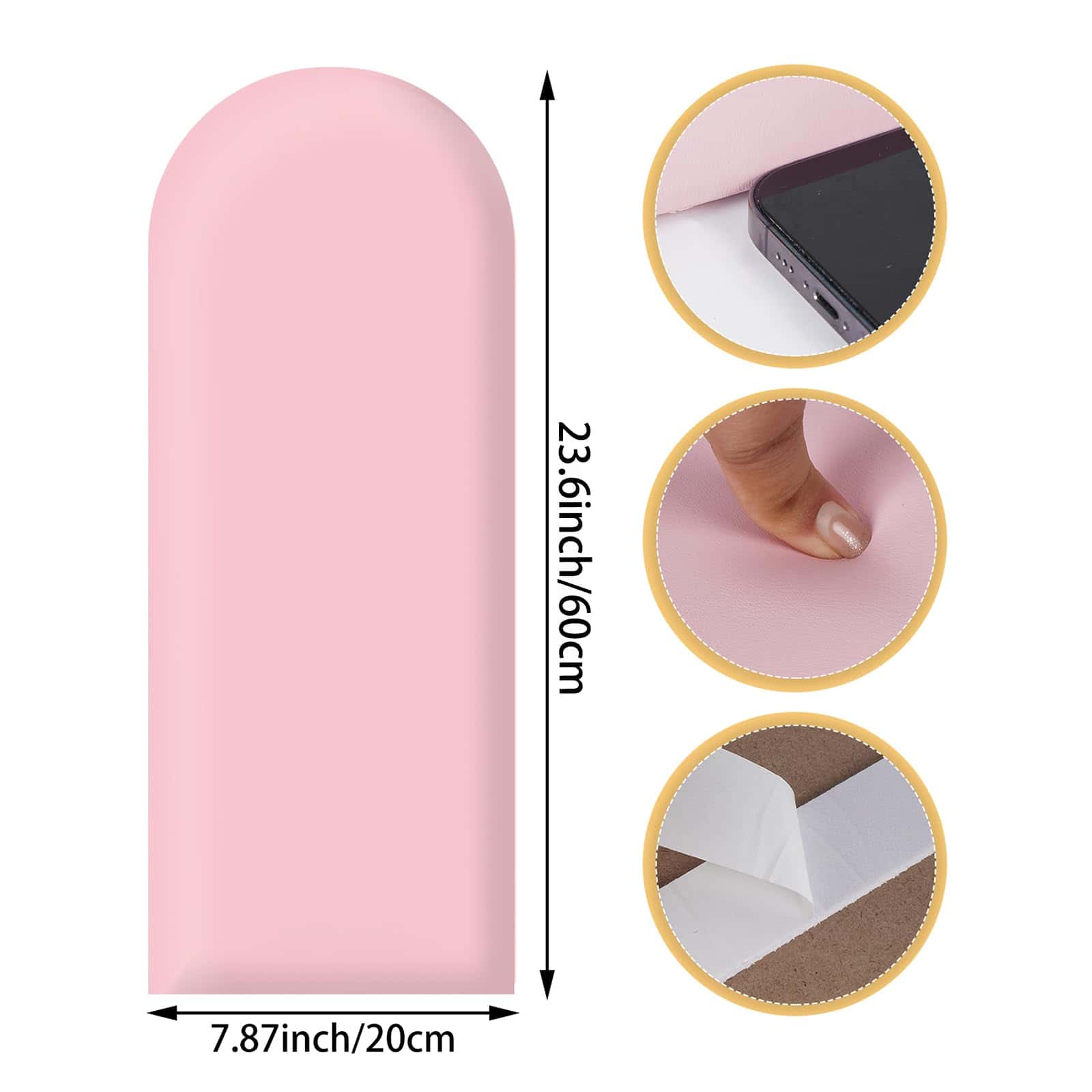 Panel de Pared Acolchado para Niños con -Rosa - Imagen 4