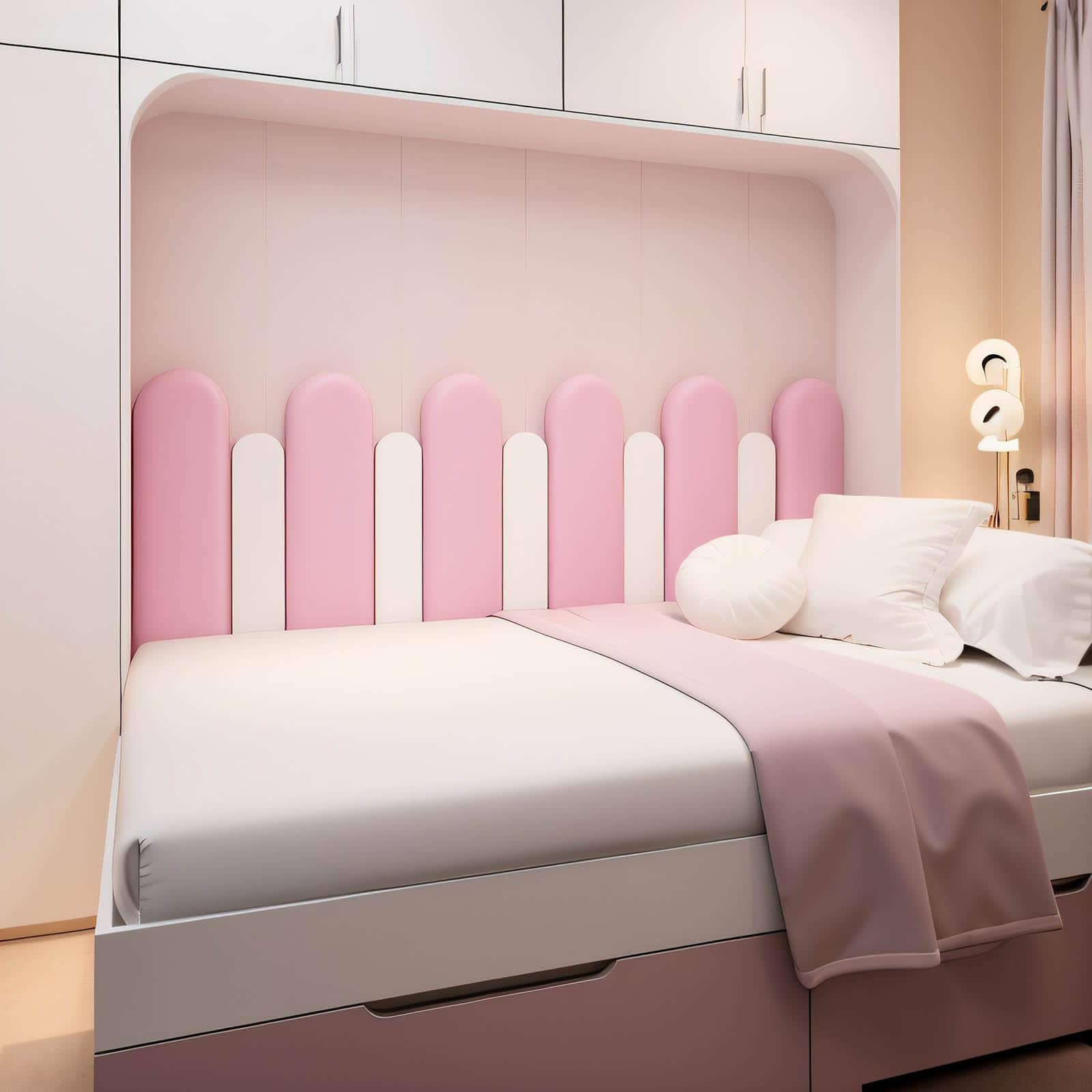 Panel de Pared Acolchado para Niños con -Rosa - Imagen 9