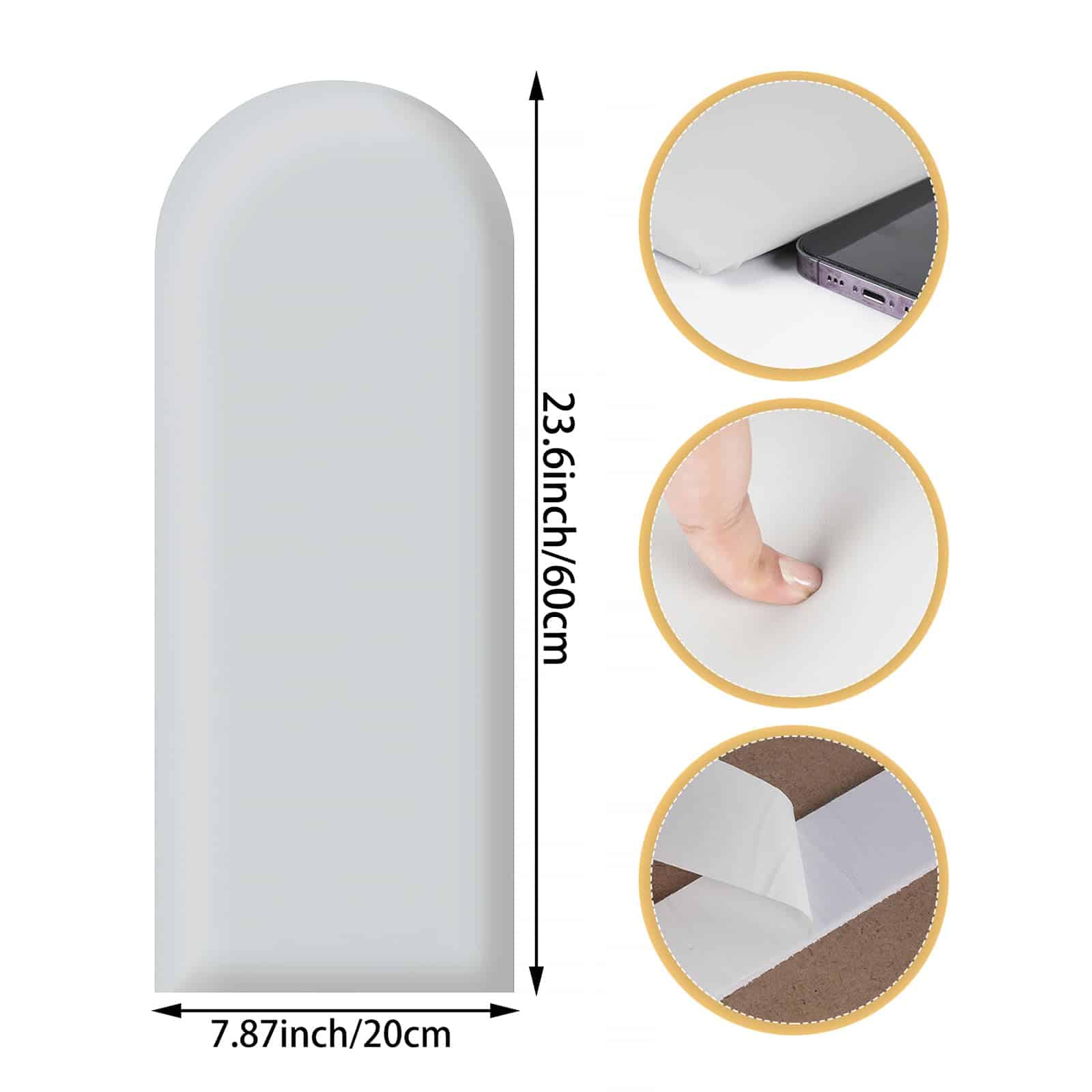 Panel de Pared Acolchado para Niños con -Gris Claro - Imagen 4