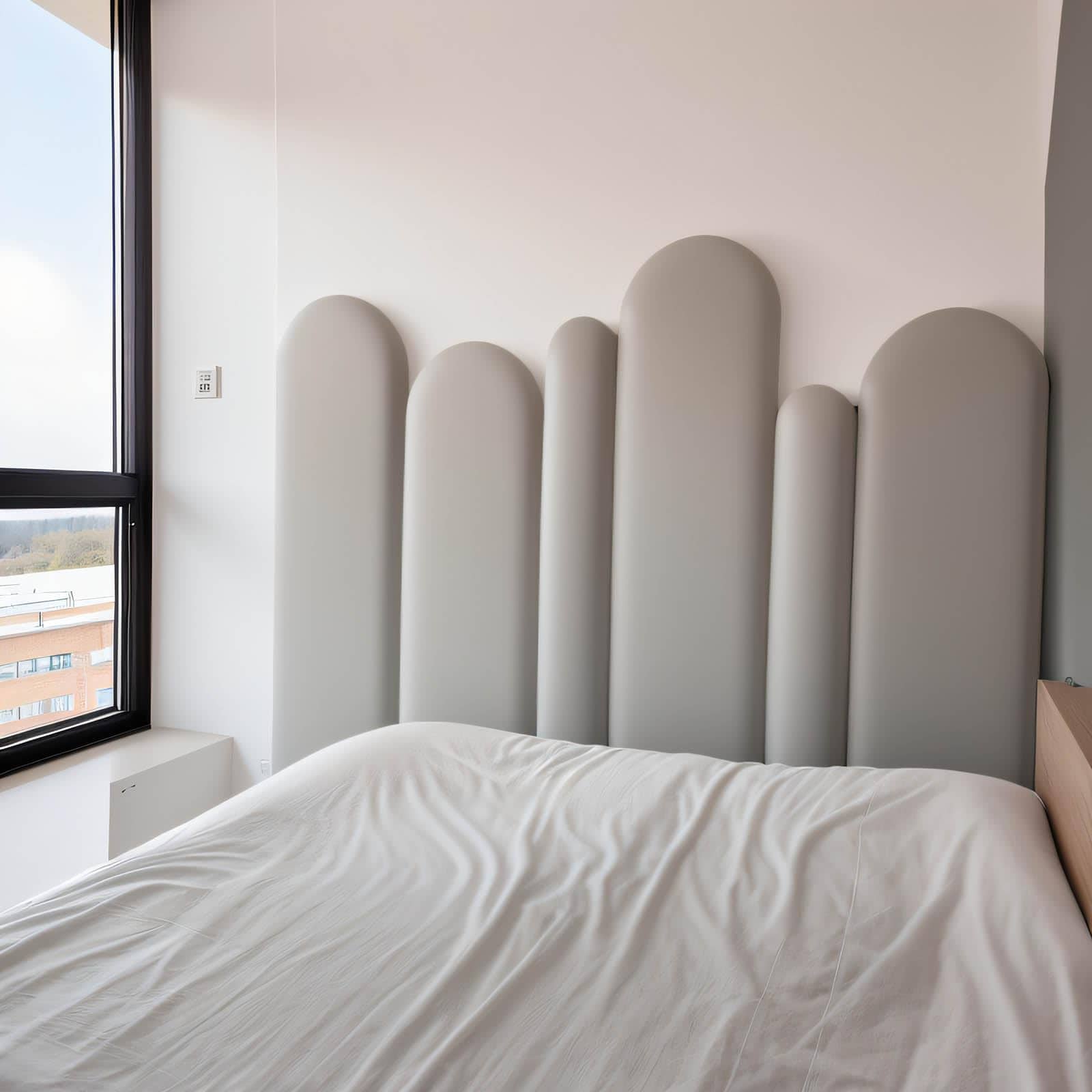 Panel de Pared Acolchado para Niños con -Gris Claro - Imagen 7