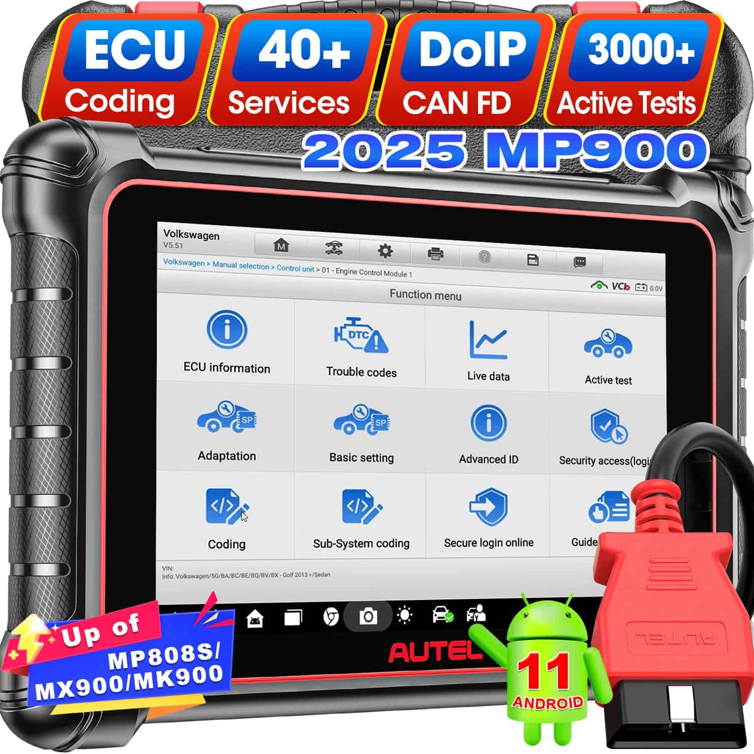 Autel Scanner MaxiPRO MP900, 2025 Igual que MP900BT 8in Más