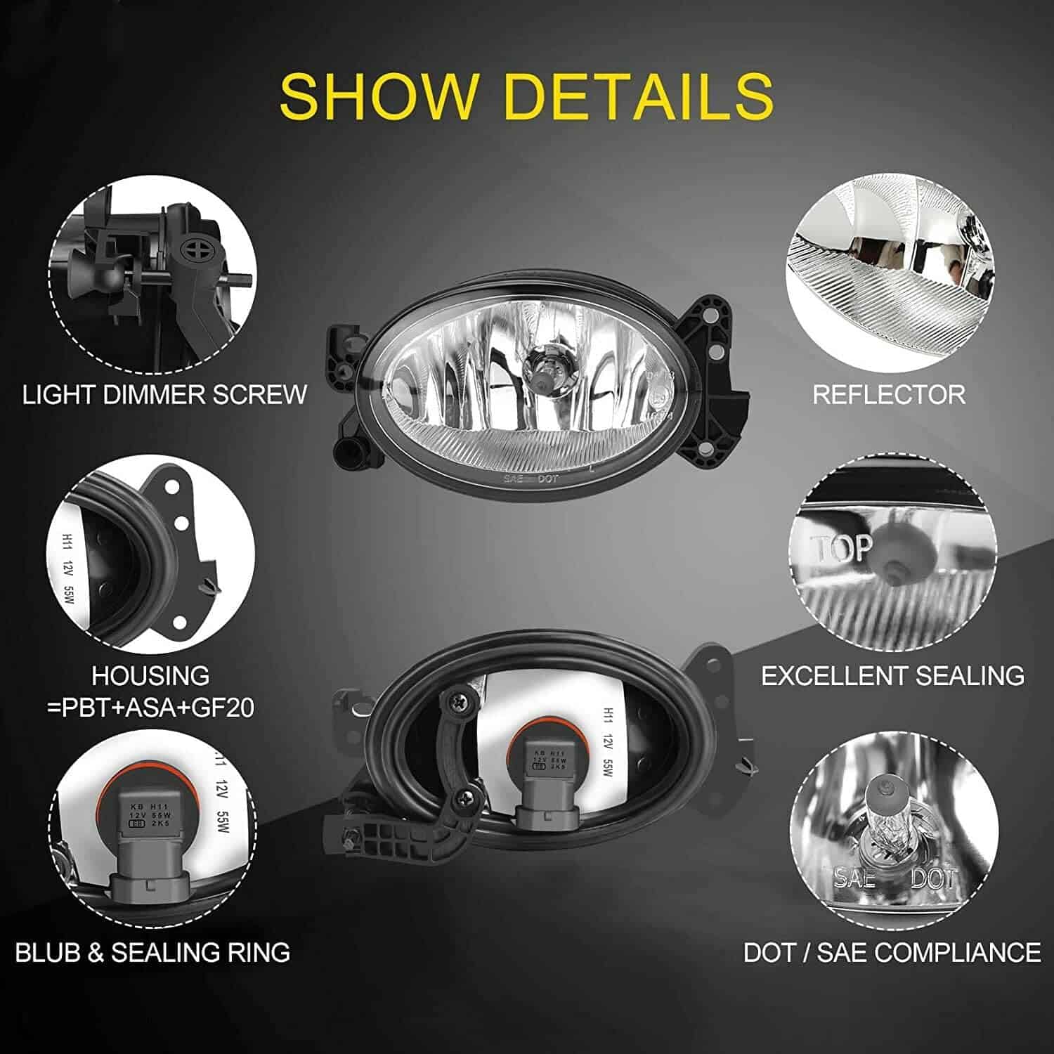 Par de Luces Frontales Antiniebla para Parachoques - Imagen 5