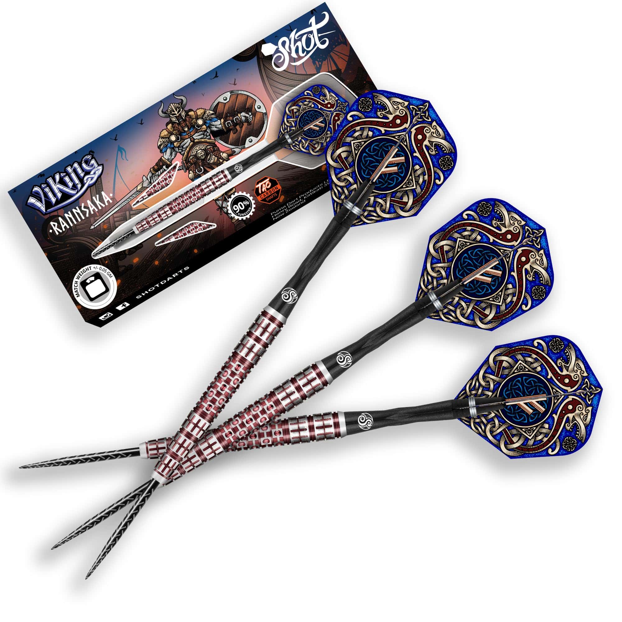 Set de Dardos Profesionales Shot Darts Steel Tip Viking