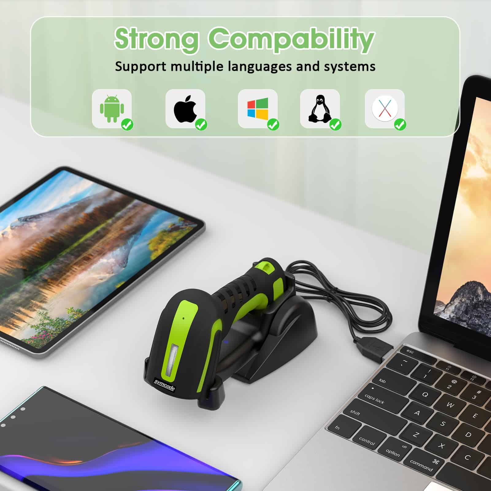 Escáner de Código de Barras 2D QR Symcode con Base de - Imagen 7