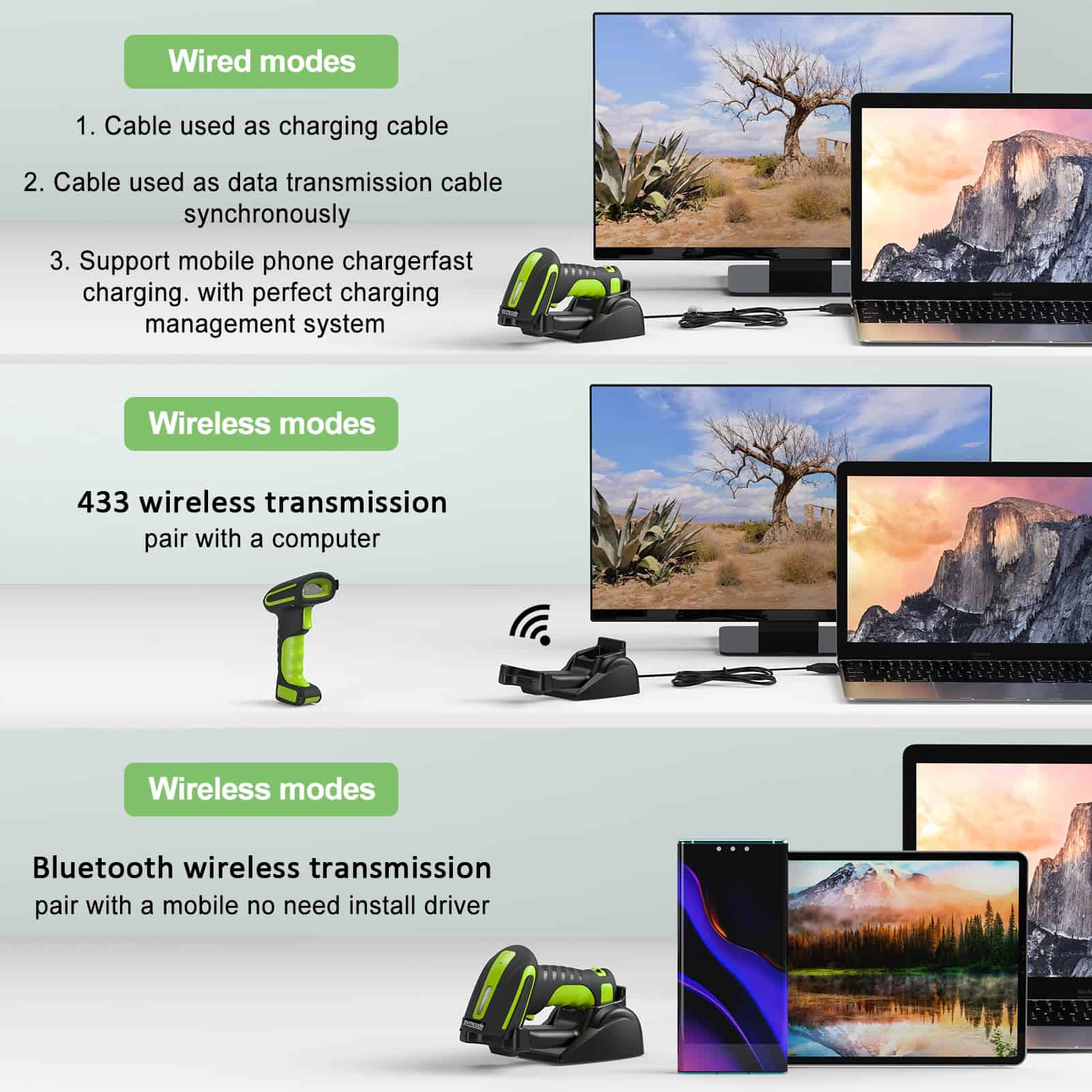 Escáner de Código de Barras 2D QR Symcode con Base de - Imagen 4
