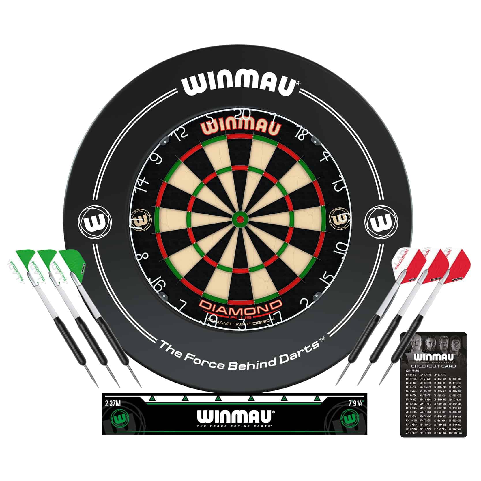 WINMAU Diamond Plus Surround Set - Dardos, Tira de Oche y