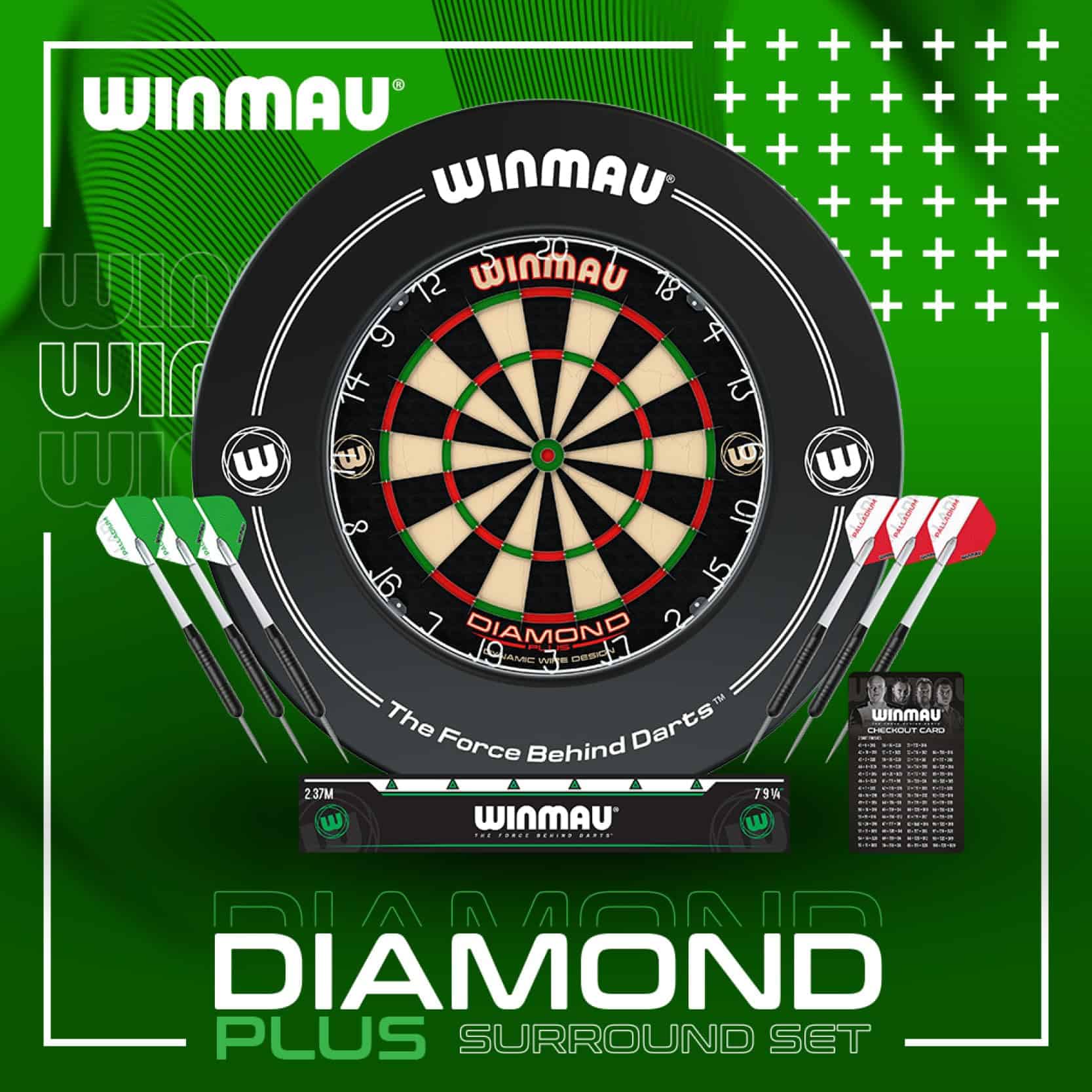 WINMAU Diamond Plus Surround Set - Dardos, Tira de Oche y - Imagen 8