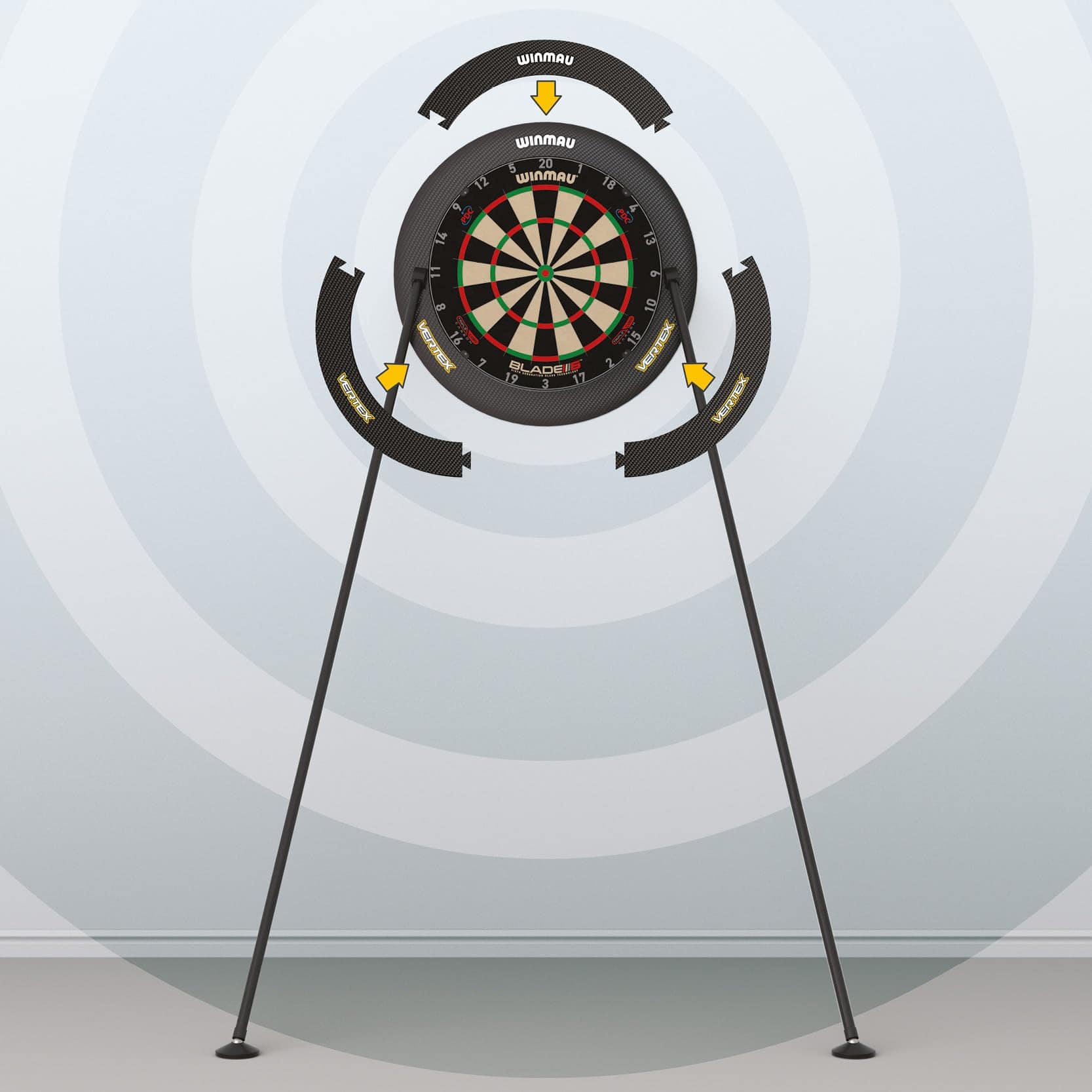 Soporte de tablero de dardos Winmau Vertex - Montaje y - Imagen 4