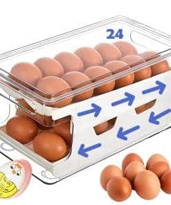 Organizador de Huevos Rodante, Doble Pista 24
