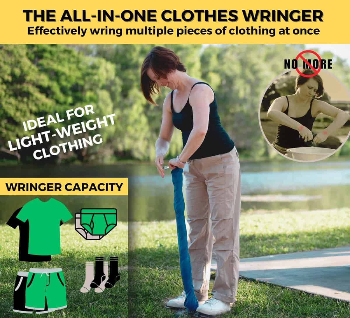 Dezitrek Original Ultra Light Clothes Wringer - Ideal para - Imagen 3