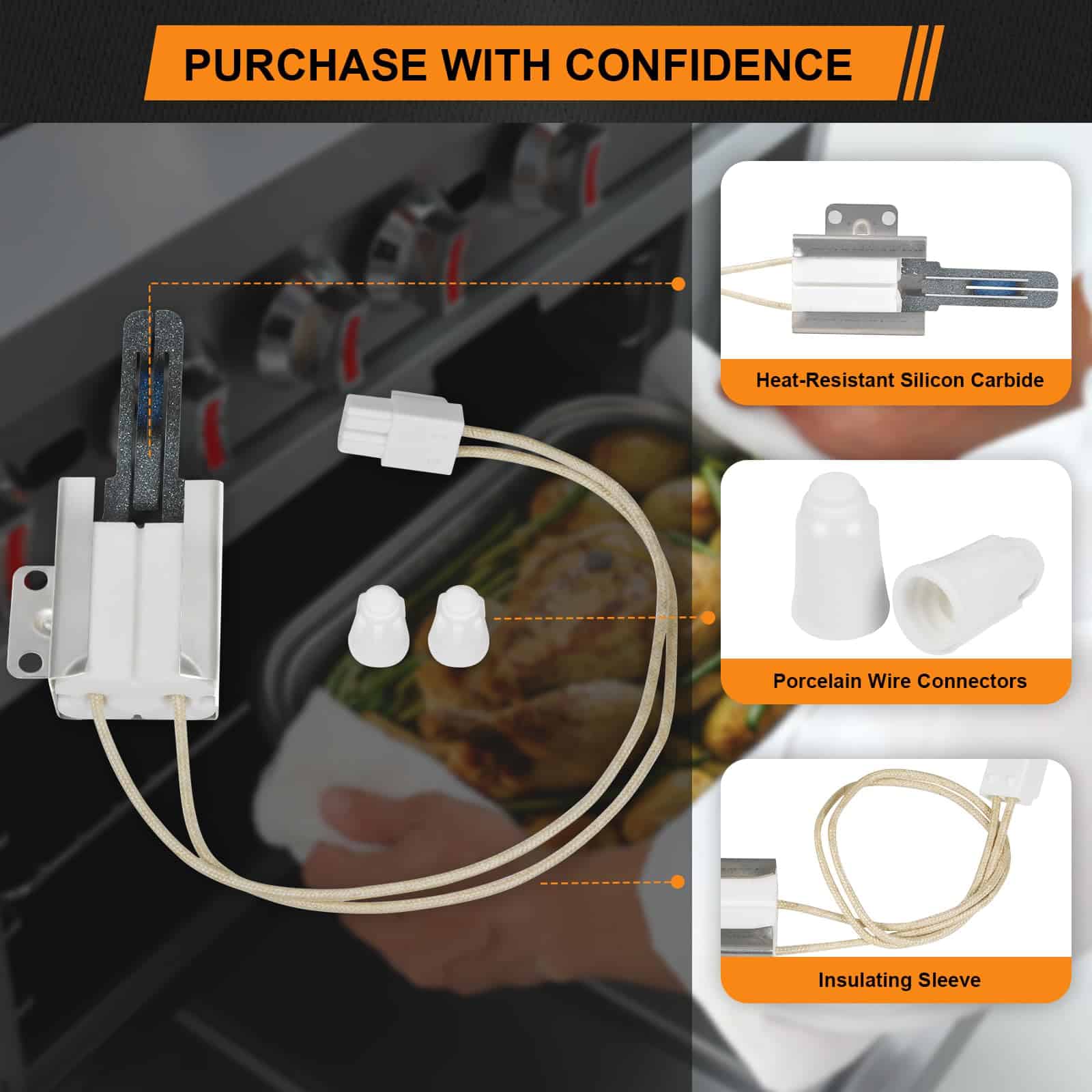 MEE61841401 MEE61841403 MEE63084901 ignitor de horno de gas - Imagen 5