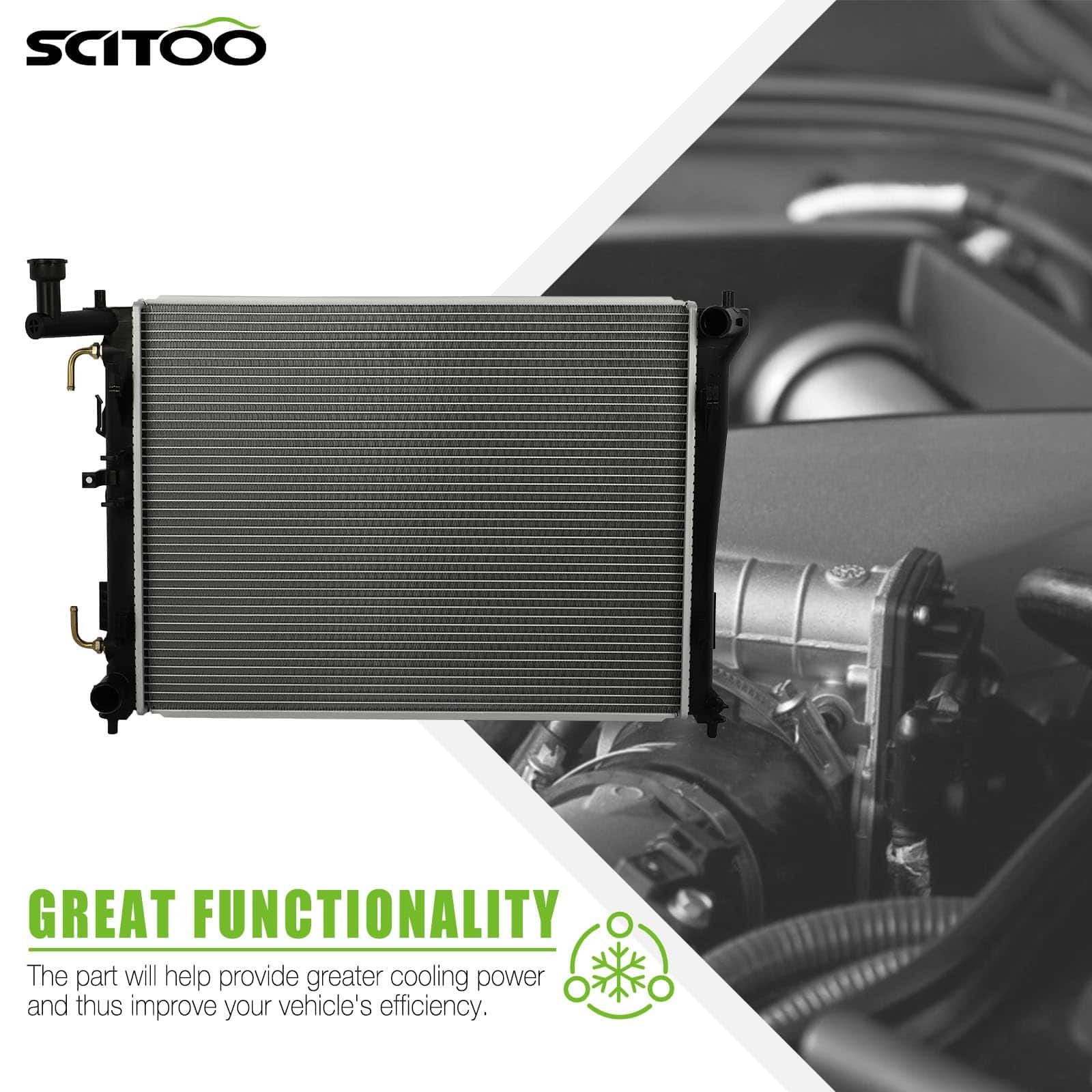 Radiador SCITOO 2928 para Hyundai Elantra 2007-2012 - Imagen 3