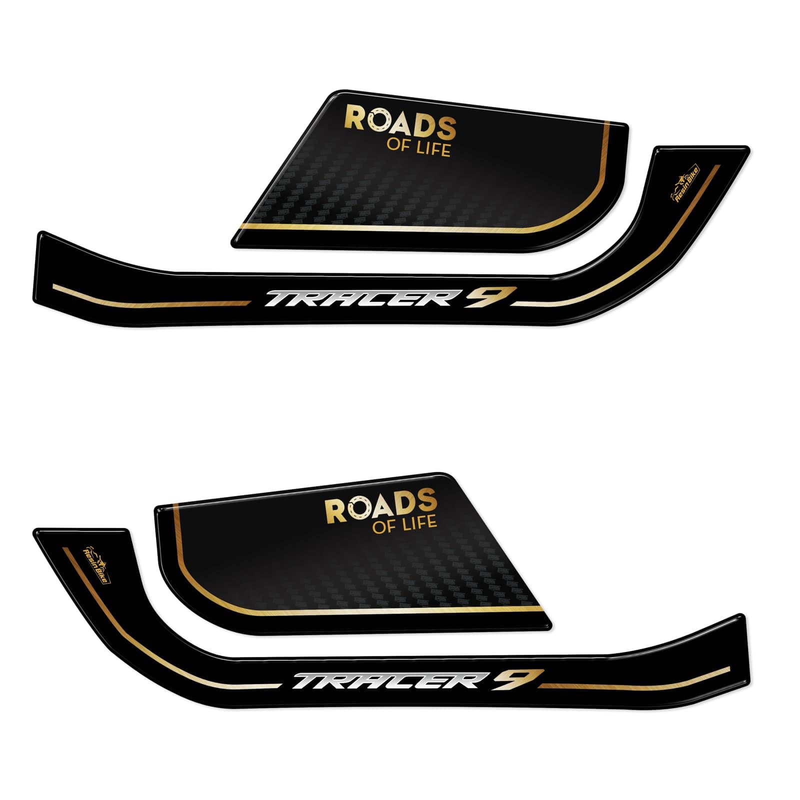 Calcomanías de Moto 3D de Resina -23 Dorado