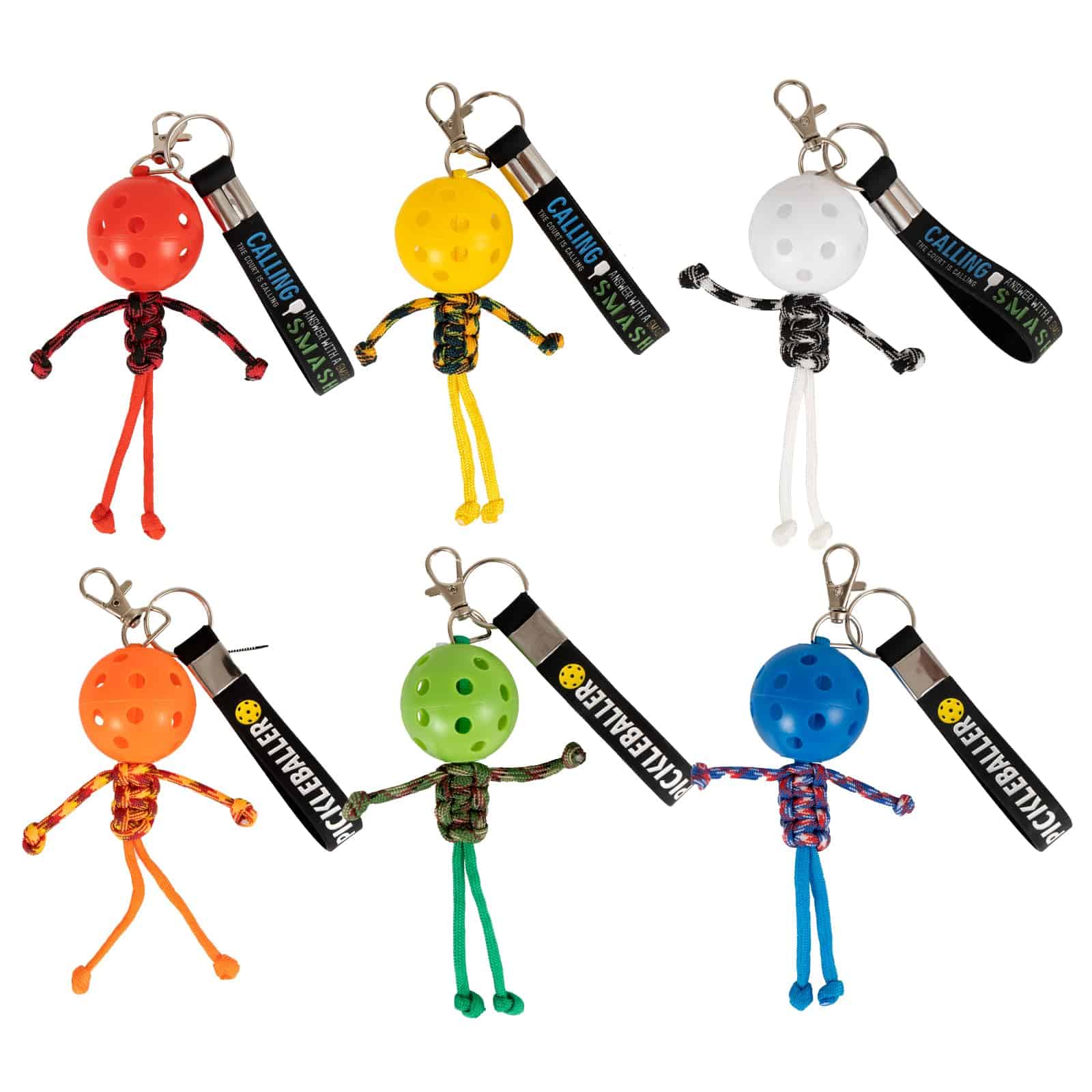 Llaveros de Pickleball Kauai Sun de 6Pcs Hechos a Mano -
