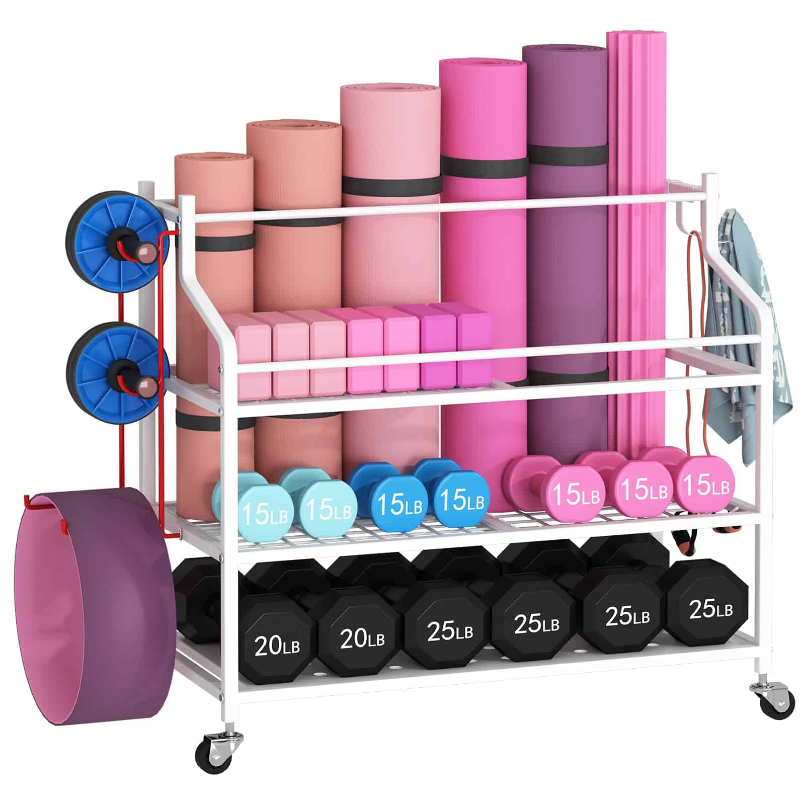 Rack de Almacenamiento para Gimnasio en Casa VILAWLENCE