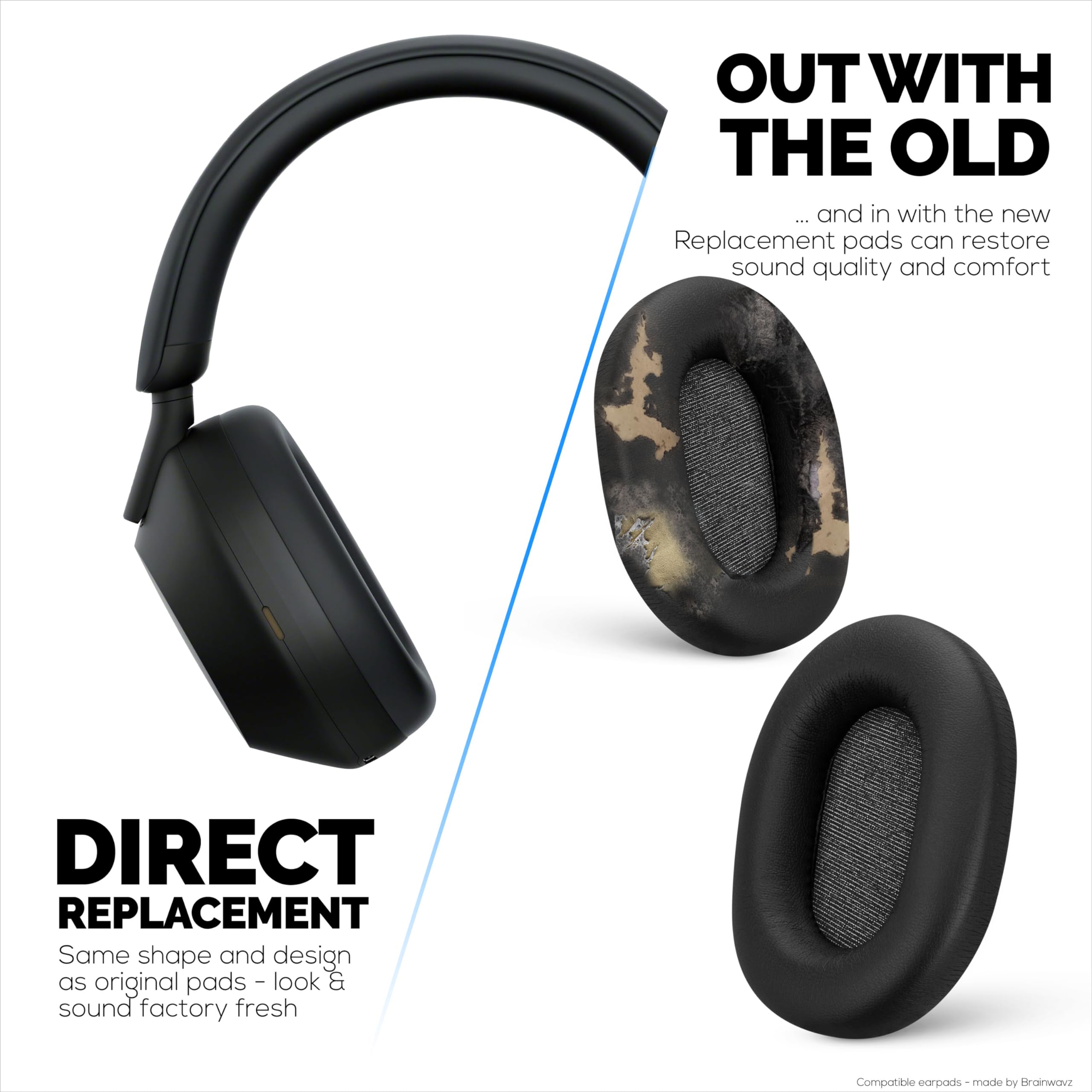 Almohadillas de repuesto para audífonos Sony WH-1000XM5 - - Imagen 5