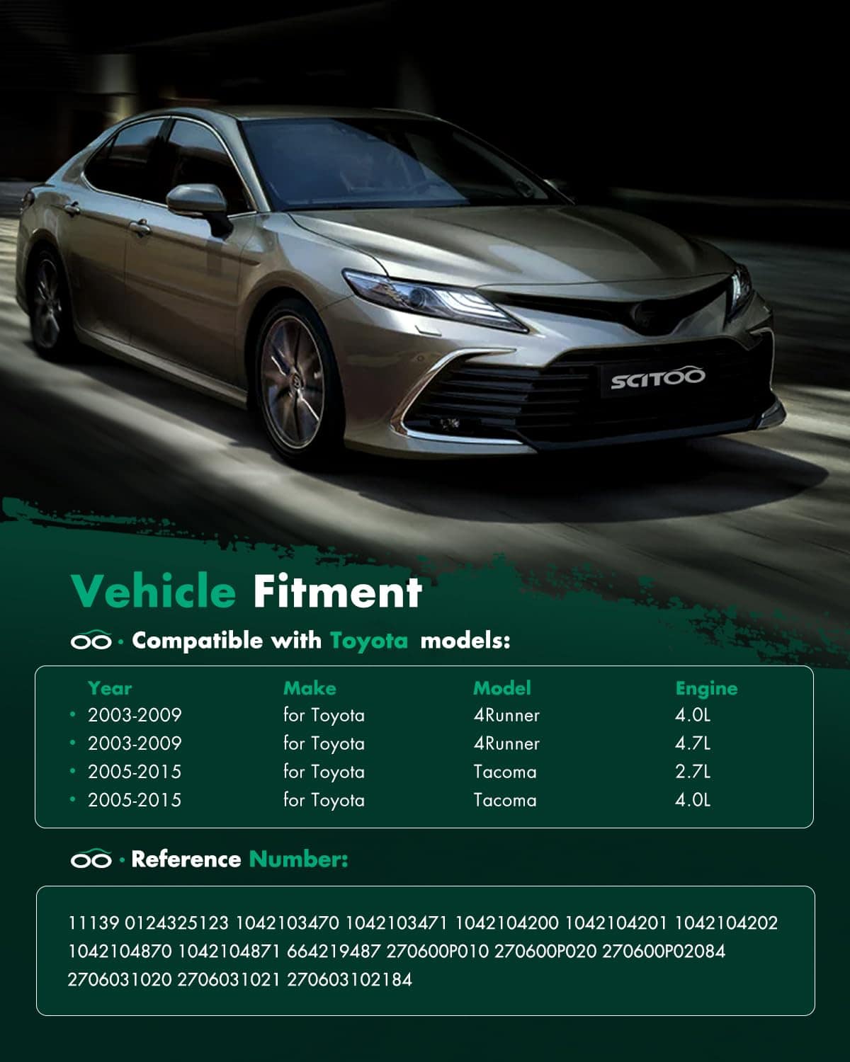 Alternador SCITOO para Toyota Tacoma 2010-2015 4.0L, - Imagen 7