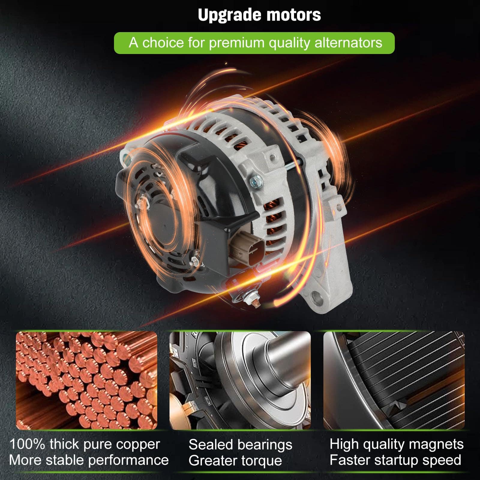 Alternador SCITOO para Toyota Tacoma 2010-2015 4.0L, - Imagen 9