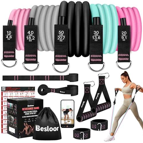 Set de Bandas de Resistencia Besloor. Bandas -Rosa