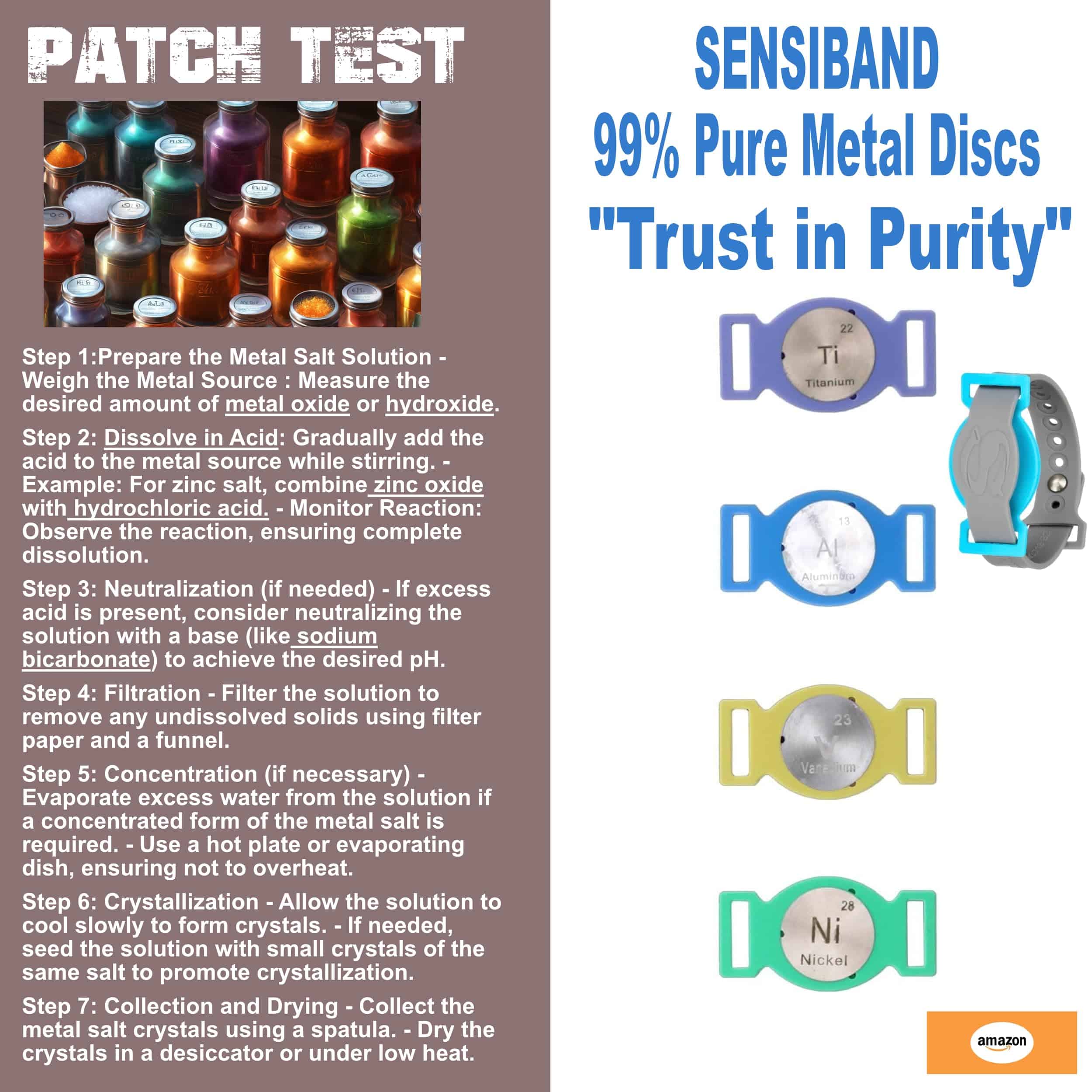 Sensiband Prueba de Alergia a los Metales para Piercings, - Imagen 10