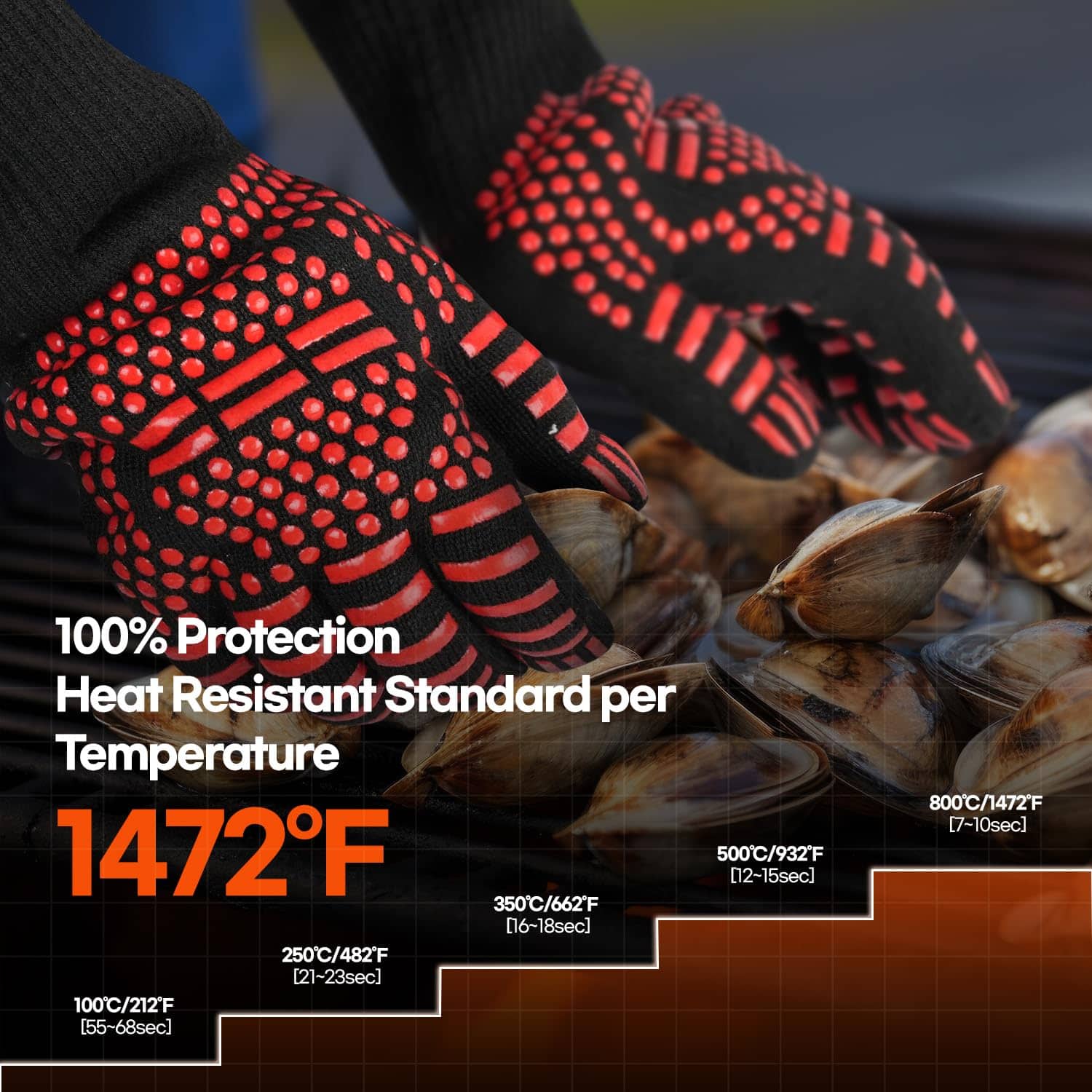 Guantes de Barbacoa Resistentes al Calor y a las Llamas - - Imagen 4