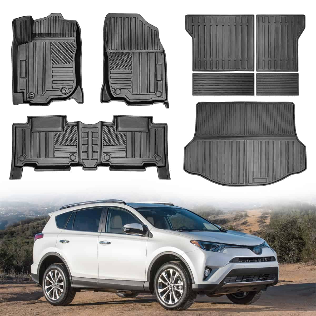 Tapetes de goma Shvgen para Toyota RAV4 2013-2018 (No