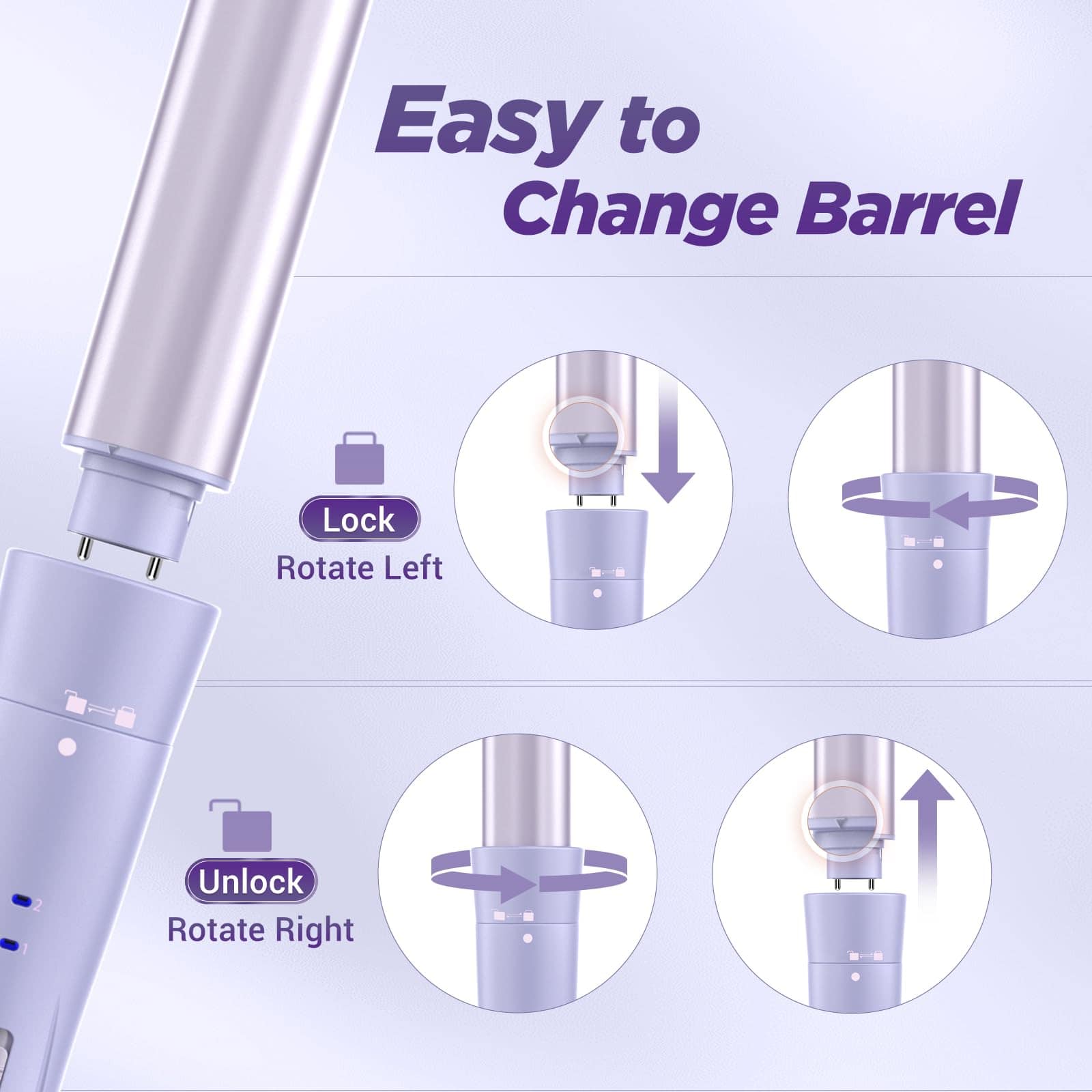 Plancha Rizadora 5 en 1 - Set de Rizador de Pelo con - Imagen 8