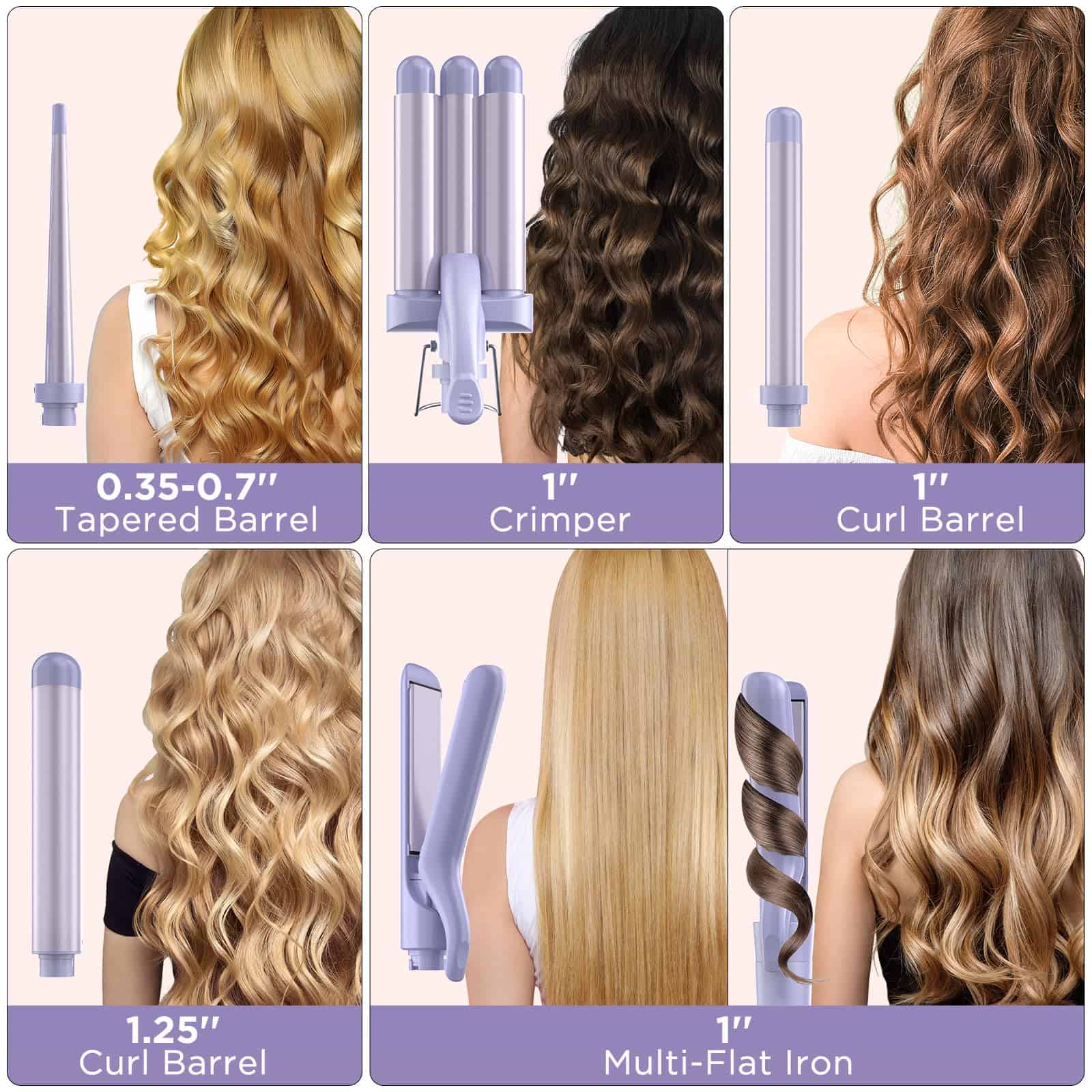 Plancha Rizadora 5 en 1 - Set de Rizador de Pelo con - Imagen 4