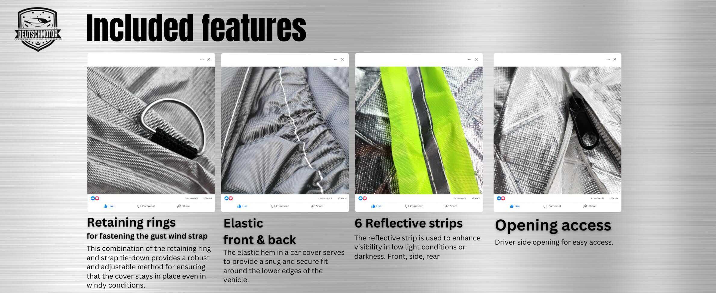 Funda para coche semicubierta impermeable para Mercedes - Imagen 10