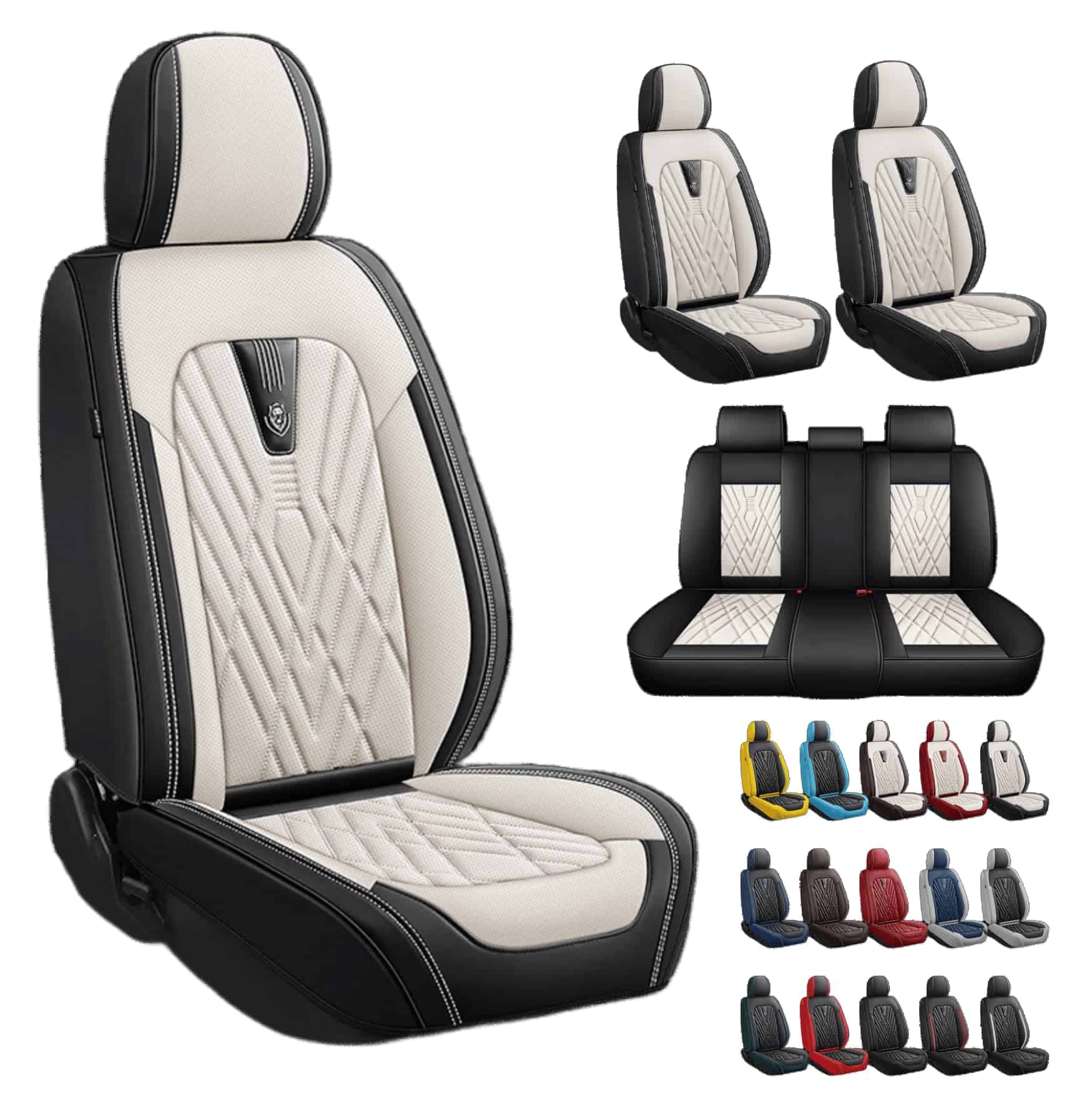 Fundas Universales para Asientos de Coche de Cuero Nappa