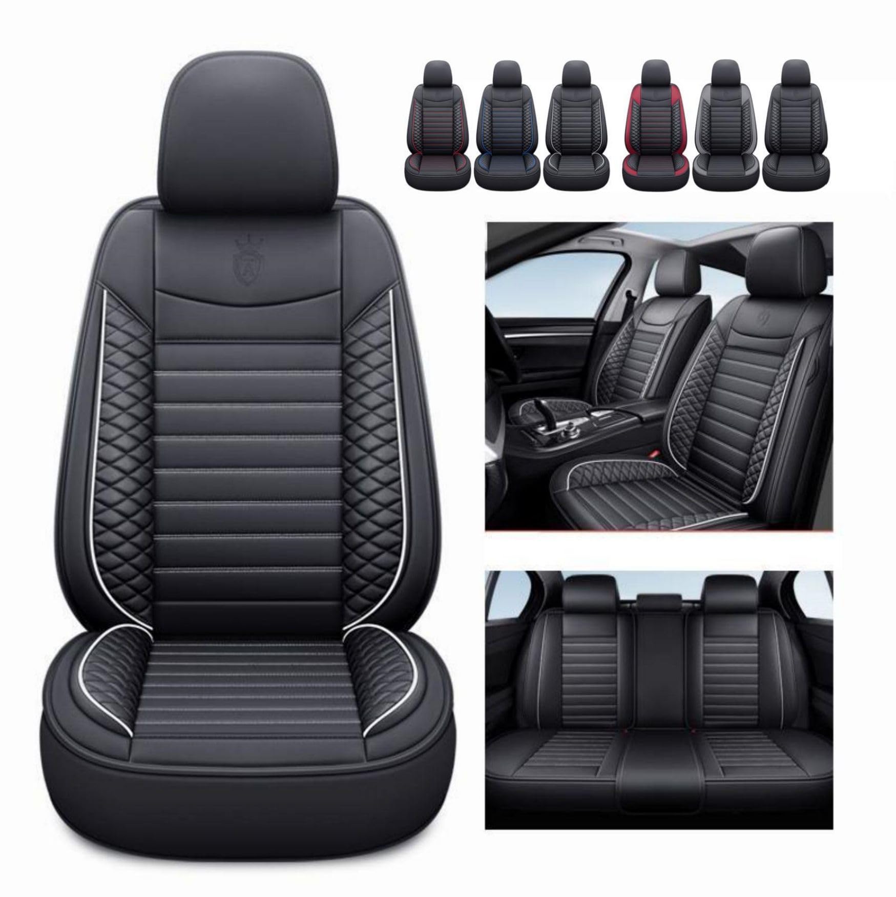 ANKIV Juego de Fundas de Asiento para Automóvil de Cuero - Imagen 6