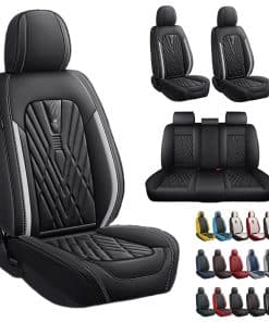 Fundas de asiento para automóvil de cuero Nappa impermeable