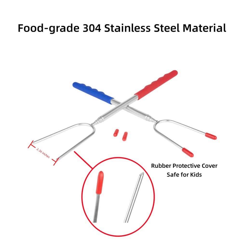 AIYEGO Marshmallow Roasting Sticks 12 Pack, Barbecue Forks - Imagen 6