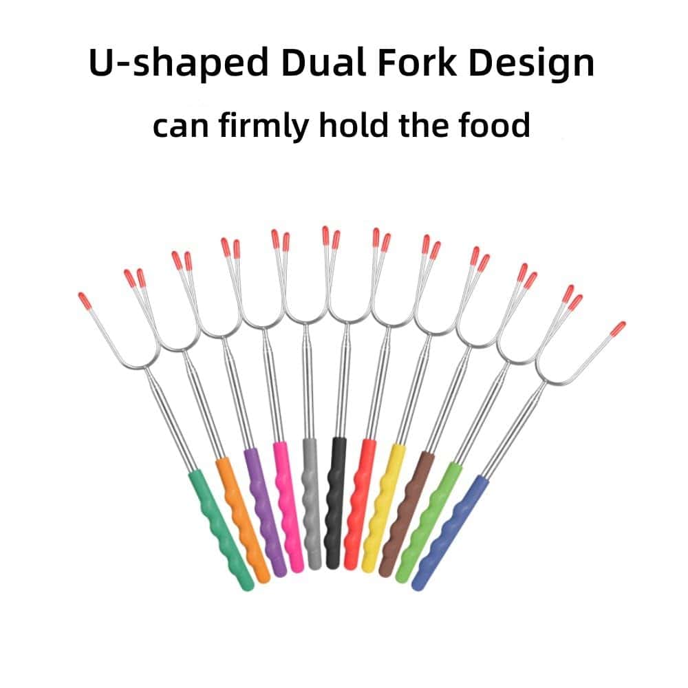 AIYEGO Marshmallow Roasting Sticks 12 Pack, Barbecue Forks - Imagen 4
