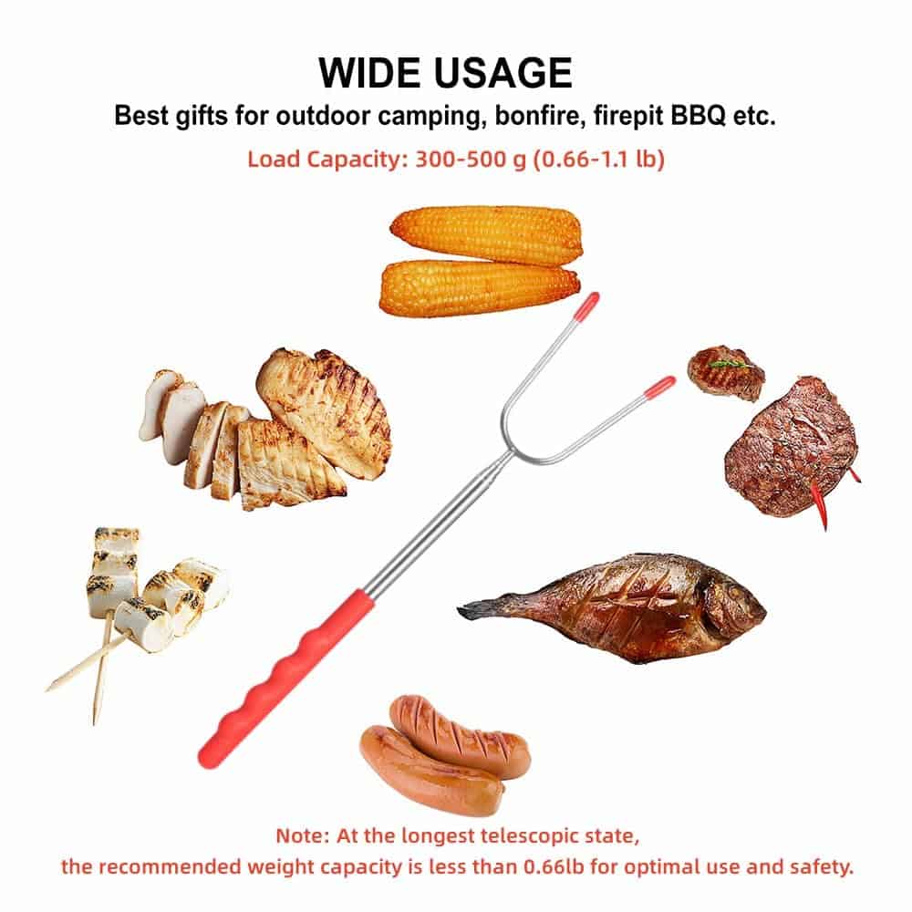 AIYEGO Marshmallow Roasting Sticks 12 Pack, Barbecue Forks - Imagen 7