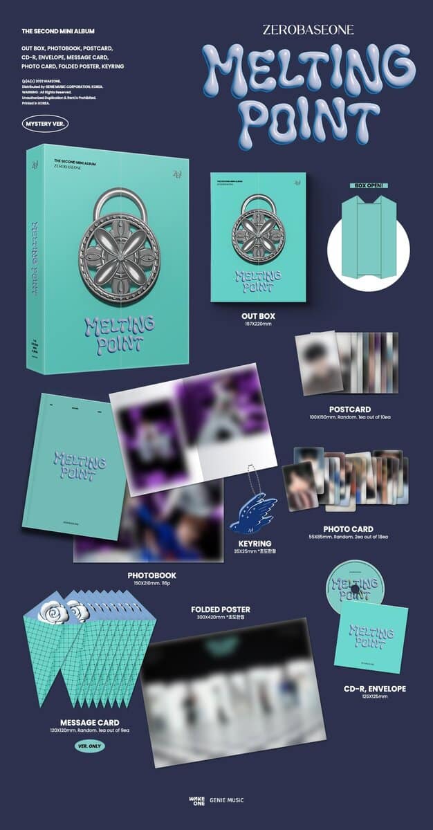ZEROBASEONE Melting Point 2nd Mini Album CD+Folded Poster - Imagen 3