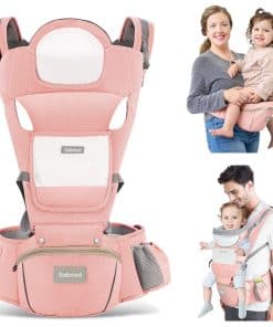 Portabebés Safotad con Asiento de -Rosa