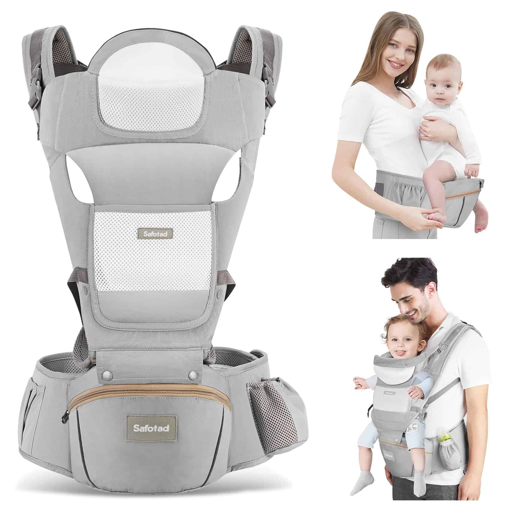 Portabebés Safotad con Asiento para la Cadera, Posición