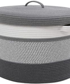 Cesta de Almacenamiento Extra Grande de 20" x -Blanco/Gris O